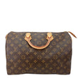 LOUIS VUITTON Speedy 35 Monogram Canvas Satchel Bag Brown