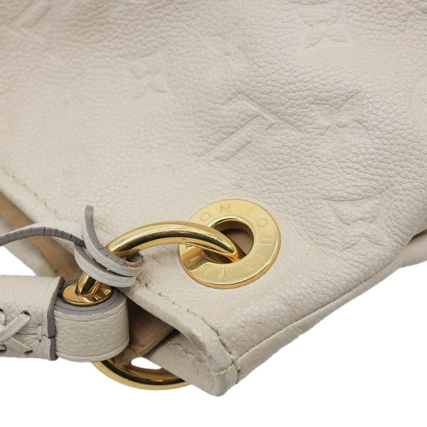 LOUIS VUITTON Artsy MM Monogram Empreinte Leather Hobo Bag Off White