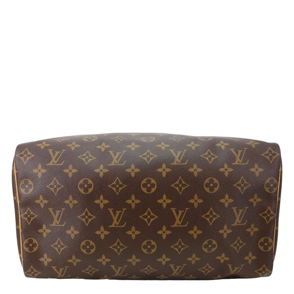 LOUIS VUITTON Speedy 35 Monogram Canvas Satchel Bag Brown