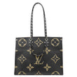 LOUIS VUITTON Onthego Jungle GM Giant Monogram Canvas Tote Shoulder Bag Black