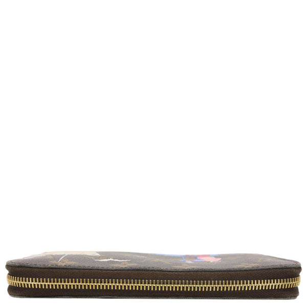 LOUIS VUITTON Transatlantic Illustration Monogram Canvas Zippy Wallet Rouge