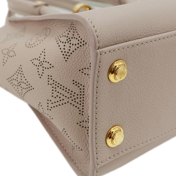 LOUIS VUITTON On My Side PM Monogram Perforated Nappa Leather Shoulder Bag Beige