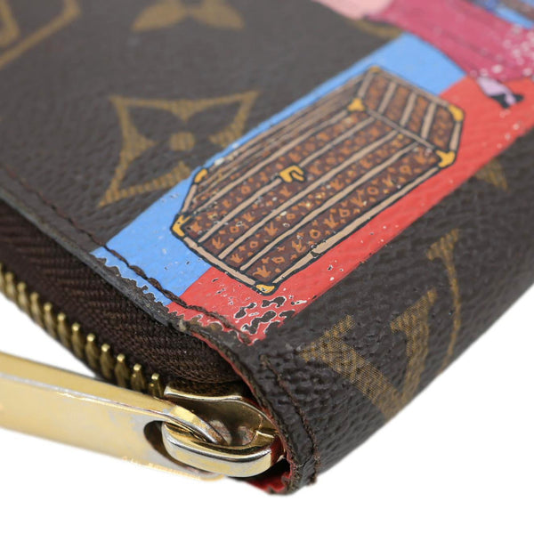 LOUIS VUITTON Transatlantic Illustration Monogram Canvas Zippy Wallet Rouge
