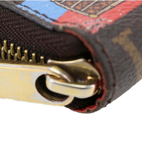 LOUIS VUITTON Transatlantic Illustration Monogram Canvas Zippy Wallet Rouge