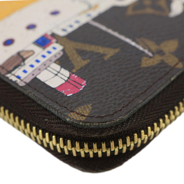 LOUIS VUITTON Transatlantic Illustration Monogram Canvas Zippy Wallet Rouge