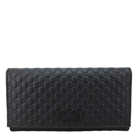 GUCCI Microguccissima GG Leather Long Wallet 449396 Black