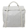 GOYARD Saint Leger Chevron Print Canvas Backpack White