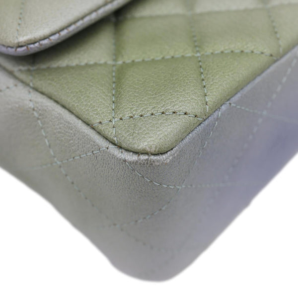 CHANEL Classic Rectangular Flap Mini Quilted Iridescent Leather Crossbody Bag  Multicolor