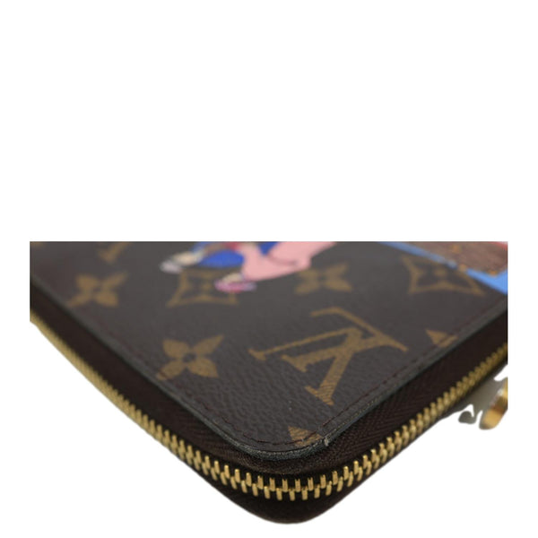 LOUIS VUITTON Transatlantic Illustration Monogram Canvas Zippy Wallet Rouge