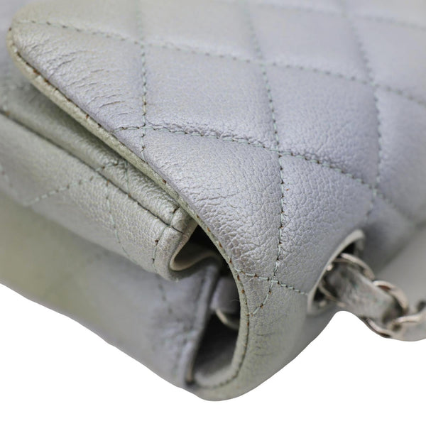 CHANEL Classic Rectangular Flap Mini Quilted Iridescent Leather Crossbody Bag  Multicolor