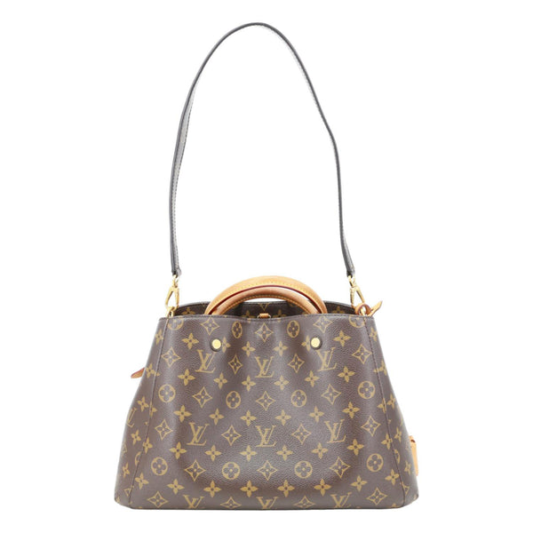 LOUIS VUITTON Montaigne MM Monogram Canvas Shoulder Bag Brown