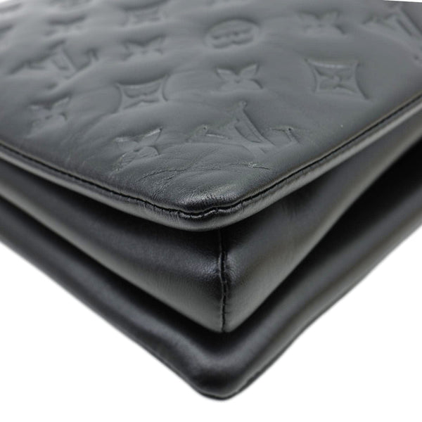 LOUIS VUITTON Coussin MM Monogram Embossed Shoulder Bag Black