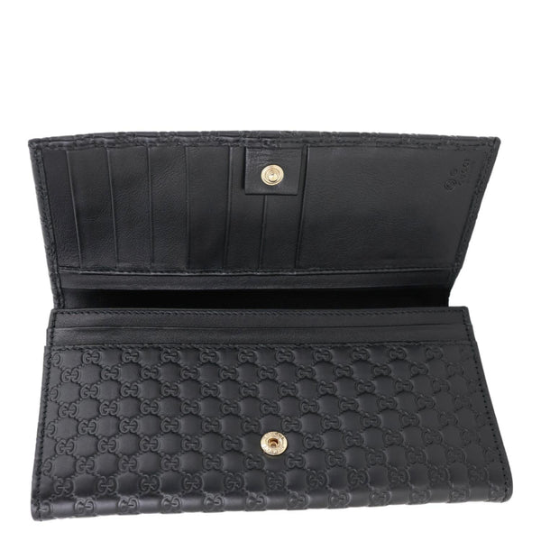 GUCCI Microguccissima GG Leather Long Wallet 449396 Black