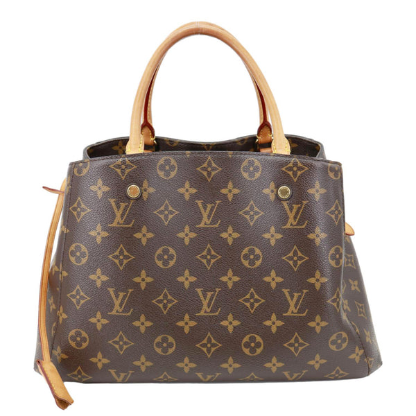 LOUIS VUITTON Montaigne MM Monogram Canvas Shoulder Bag Brown