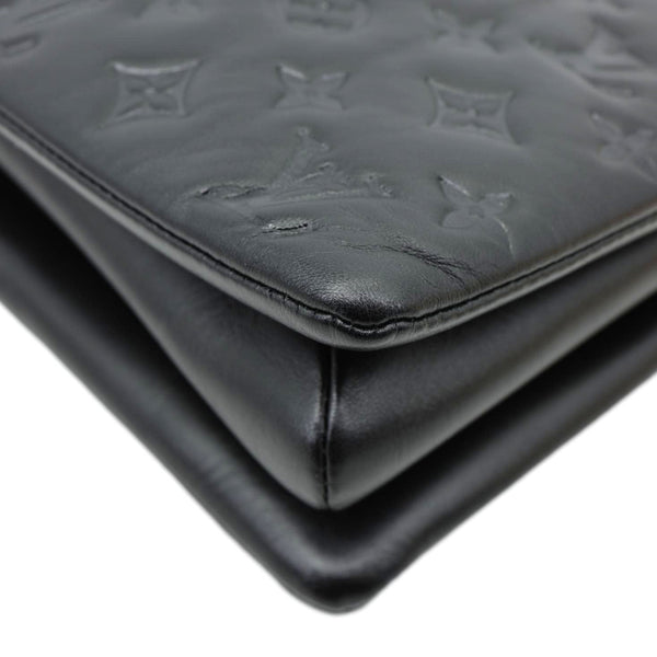 LOUIS VUITTON Coussin MM Monogram Embossed Shoulder Bag Black