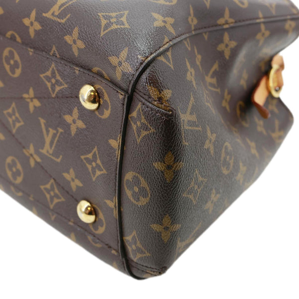 LOUIS VUITTON Montaigne MM Monogram Canvas Shoulder Bag Brown