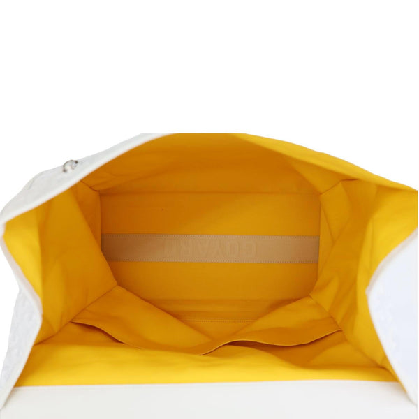 GOYARD Saint Leger Chevron Print Canvas Backpack White