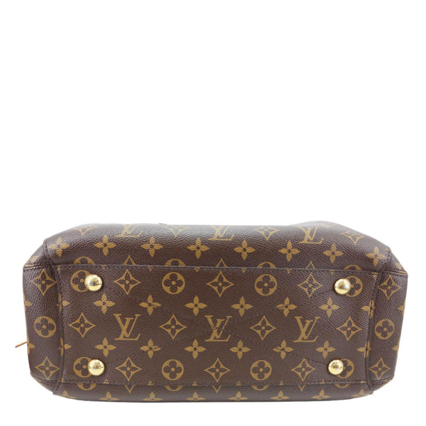 LOUIS VUITTON Montaigne MM Monogram Canvas Shoulder Bag Brown