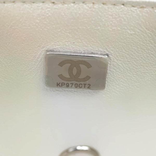 CHANEL Classic Rectangular Flap Mini Quilted Iridescent Leather Crossbody Bag  Multicolor