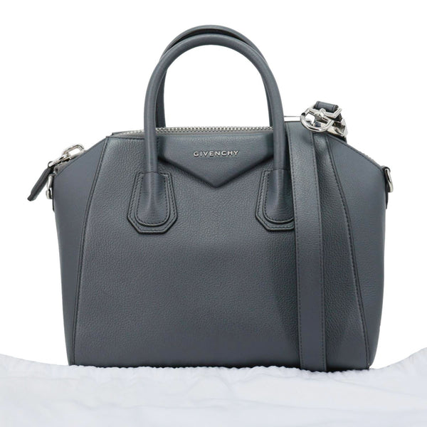 GIVENCHY Antigona Small Sugar Goatskin Leather Shoulder Bag Grey