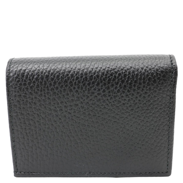 GUCCI GG Petit Marmont Leather Card Case Bi-fold Wallet Black 456126