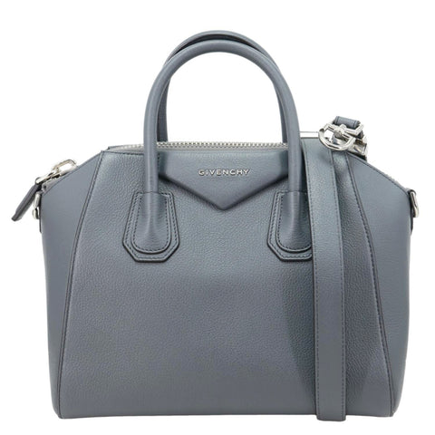 GIVENCHY Antigona Small Sugar Goatskin Leather Shoulder Bag Grey