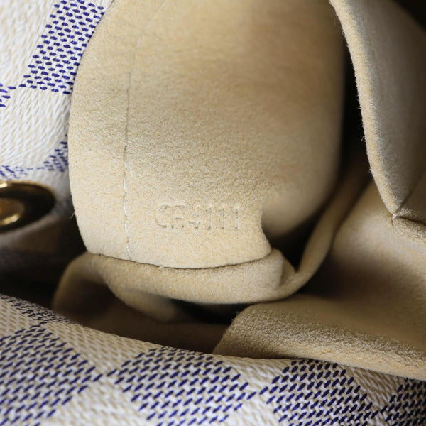 LOUIS VUITTON Artsy MM Damier Azur Hobo Bag White