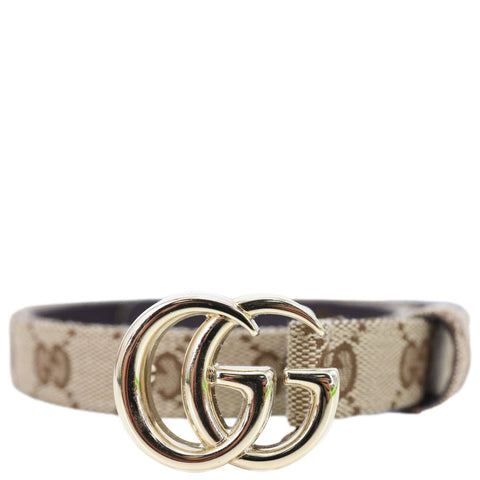 GUCCI Interlocking GG Canvas Belt Size 95/38 Beige 409417
