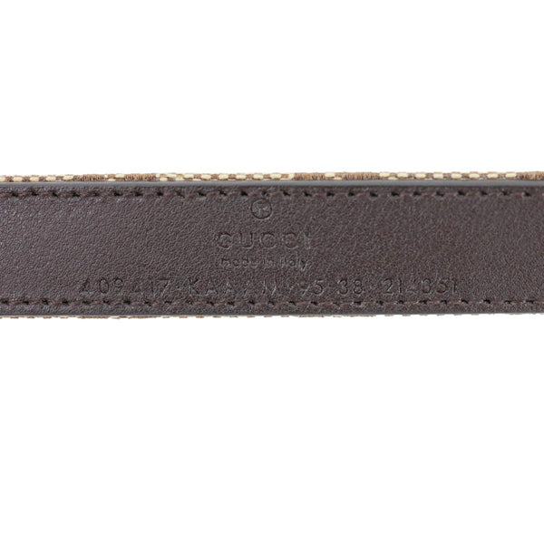 GUCCI Interlocking GG Canvas Belt Size 95/38 Beige 409417