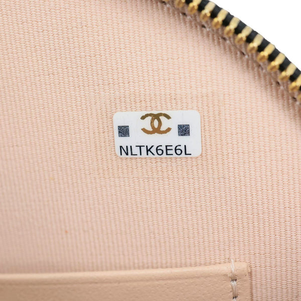 CHANEL Chic Riviera Quilted Lambskin Leather Top Handle Crossbody Vanity Case Black