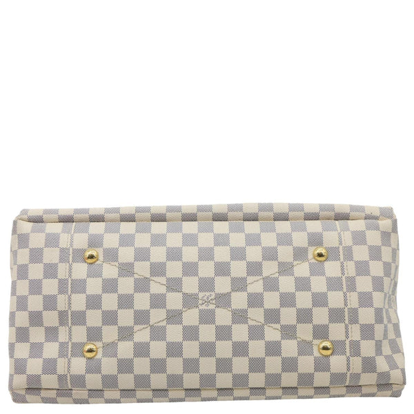 LOUIS VUITTON Artsy MM Damier Azur Hobo Bag White