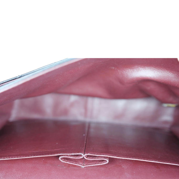 CHANEL Classic Double Flap Leather Shoulder Bag Black