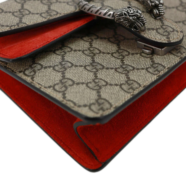 GUCCI Dionysus Mini GG Supreme Canvas Crossbody Bag Beige 421970