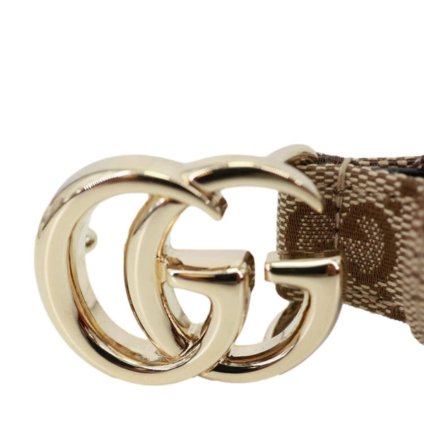 GUCCI Interlocking GG Canvas Belt Size 95/38 Beige 409417