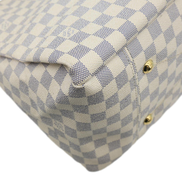 LOUIS VUITTON Artsy MM Damier Azur Hobo Bag White