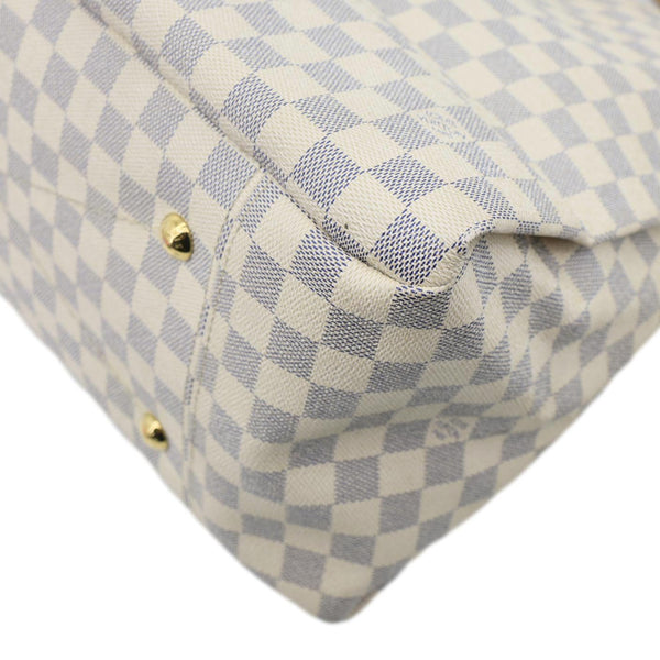LOUIS VUITTON Artsy MM Damier Azur Hobo Bag White