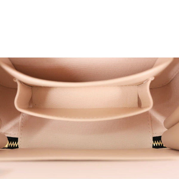 CHANEL Chic Riviera Quilted Lambskin Leather Top Handle Crossbody Vanity Case Black