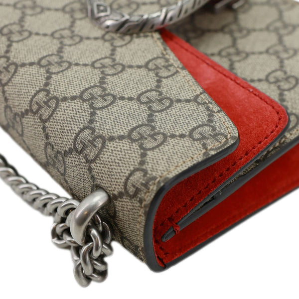 GUCCI Dionysus Mini GG Supreme Canvas Crossbody Bag Beige 421970