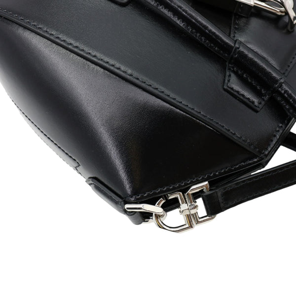 GIVENCHY Antigona Mini Lock Leather Shoulder Bag Black