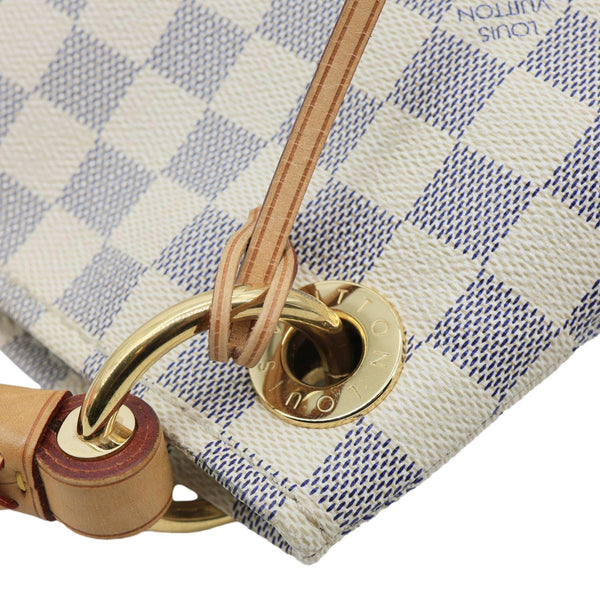 LOUIS VUITTON Artsy MM Damier Azur Hobo Bag White