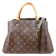 Louis Vuitton Montaigne MM Monogram Canvas Shoulder Bag Brown