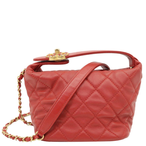 CHANEL Perfect Meeting Quilted Leather Hobo Bag Red