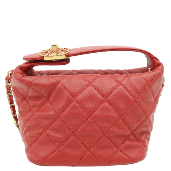 CHANEL Perfect Meeting Quilted Leather Hobo Bag Red