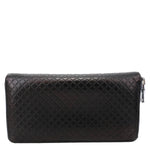 GUCCI Diamante Leather Long Wallet Navy Blue 307990