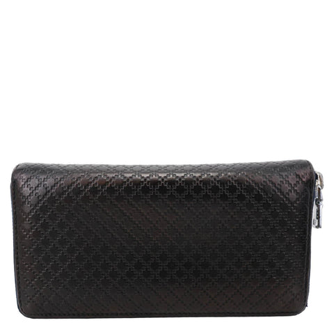 GUCCI Diamante Leather Long Wallet Navy Blue 307990