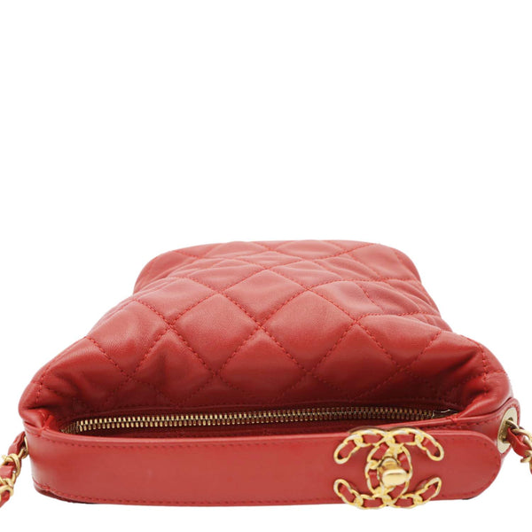 CHANEL Perfect Meeting Quilted Leather Hobo Bag Red