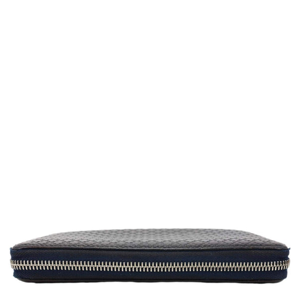 GUCCI Diamante Leather Long Wallet Navy Blue 307990
