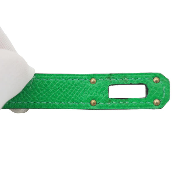 HERMES Kelly Epsom Leather Wallet Green