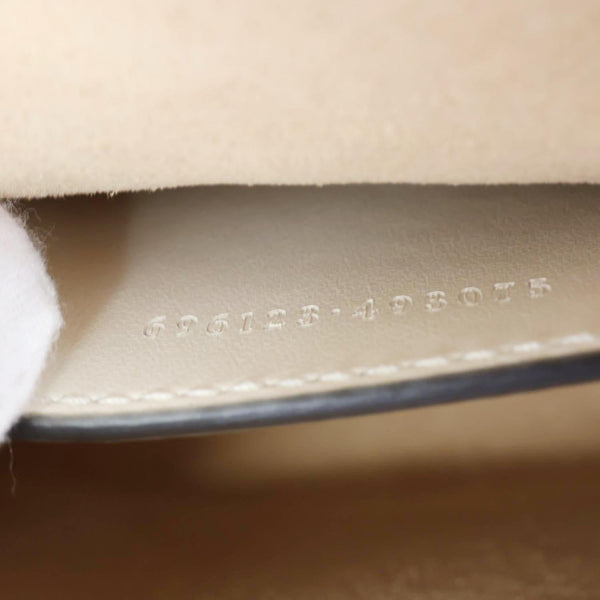 GUCCI GG Marmont Mini Matelasse Leather Tote Shoulder Bag White 696123