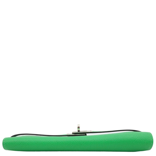 HERMES Kelly Epsom Leather Wallet Green